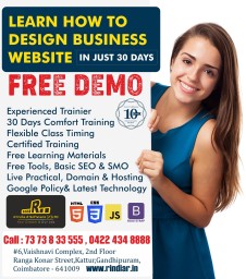 low cost web designing course in coimbatore