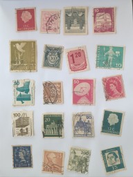 50 years old used foreign postal stamps