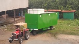 5 Seater Executive Trolley Toilet with SS Western commodes & wash basins.