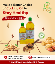 Fresh and Crush Premium Quality Wood Pressed Oil Shop in Chennai